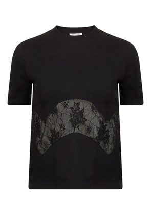 Nina Ricci lace-insert cotton T-shirt - Black