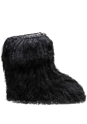 BOGNER furry wool boots - Black