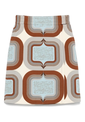 Miu Miu geometric-print mini skirt - Neutrals