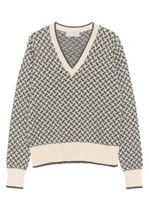Drumohr v-neck cashmere sweater - Neutrals