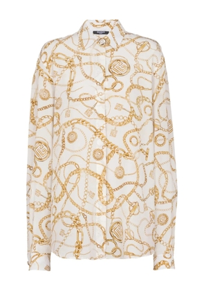 Balmain silk shirt - White