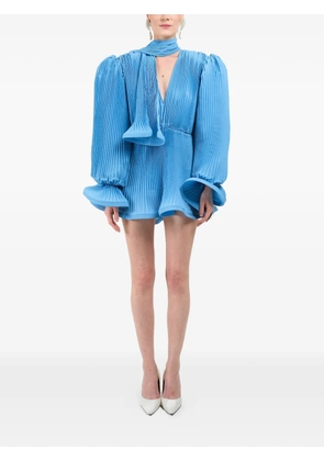 Rowen Rose pleated puffy mini dress - Blue