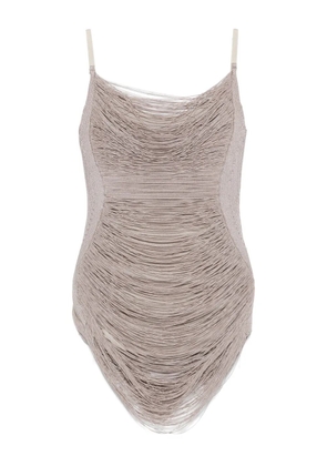 The Attico draped mini dress - Grey
