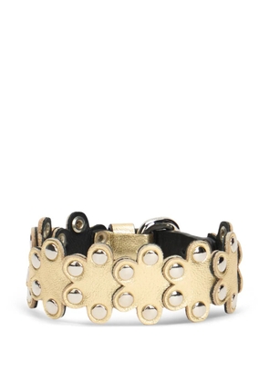 RED(V) flower studded bracelet - Silver