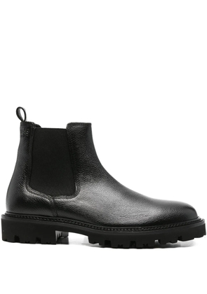 BOSS textured Chelsea boots - Black