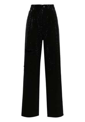 Golden Goose crystal-embellished tapered jeans - Black