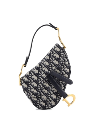 Christian Dior Pre-Owned Saddle Handbag Oblique Canvas Mini shoulder bag - Blue