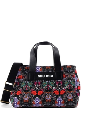 Miu Miu Pre-Owned Logo Convertible Canapa Printed Canvas Mini tote bag - Multicolour