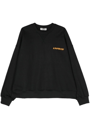 A Paper Kid logo-print cotton sweatshirt - Black