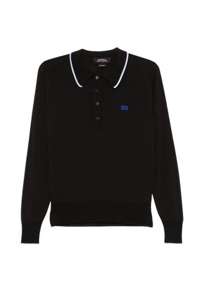 Wales Bonner Henry collared polo shirt - Brown