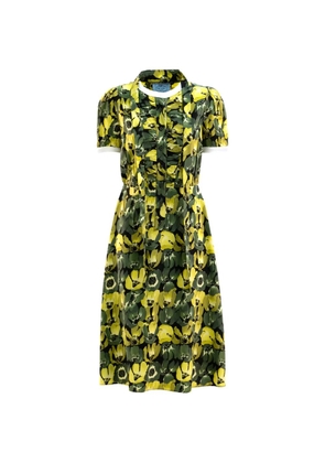 Prada floral-print midi dress - Yellow