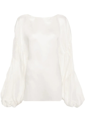 KHAITE The Quico silk blouse - White