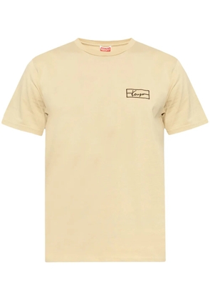 Kenzo logo-embroidered T-shirt - Neutrals