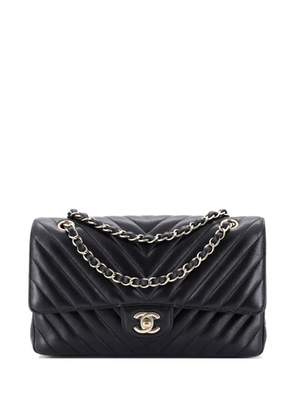 CHANEL Pre-Owned Classic Double Flap Bag Chevron Lambskin Medium shoulder bag - Black