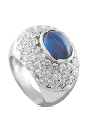 LB Exclusive sapphire diamond platinum ring - Silver