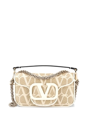 Valentino Garavani Pre-Owned VLogo Loco Flap Shoulder Bag Toile Iconograph Fabric Small hobo bag - Neutrals