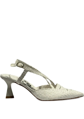 La-Rose Moritz pointed-toe woven pumps - White