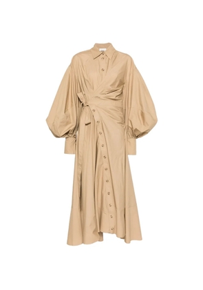 ZIMMERMANN Rebellion balloon-sleeve tie-waist dress - Neutrals