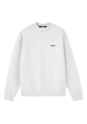 Jacquemus crew-neck logo-patch sweatshirt - Grey