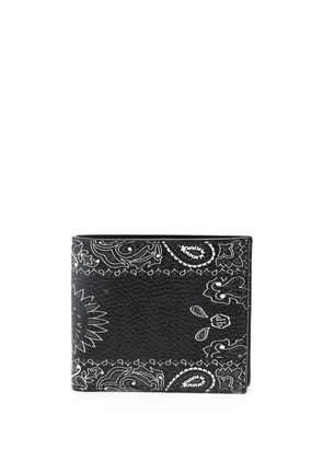 Philipp Plein paisley-print leather wallet - Black