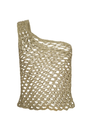 MAYSHA Meja one-shoulder knitted top - Green