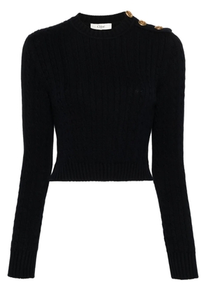 Chloé cable-knit cropped jumper - Blue