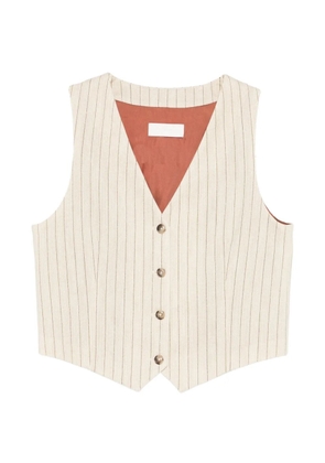 Circolo 1901 pinstripe buttoned waistcoat - Neutrals