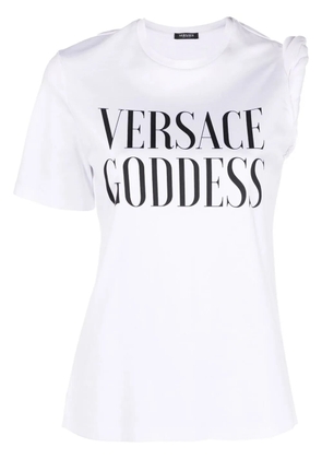 Versace logo-print cotton T-shirt - White