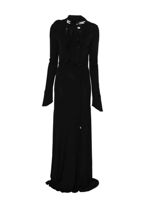 The Attico tie-detail maxi dress - Black