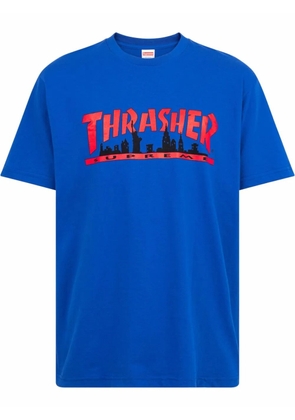 Supreme x Thrasher Skyline logo-print T-shirt - Blue