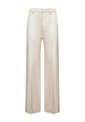 Brunello Cucinelli pressed-crease satin trousers - Neutrals