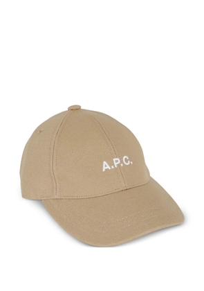 A.P.C. Charlie logo-embroidered cap - Neutrals