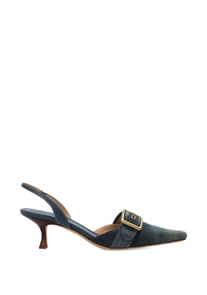 Coach buckle-detail heeled pumps - Blue