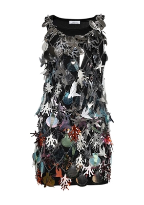 Rabanne Robe shell-coral chain-effect mini dress - Silver