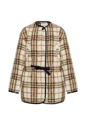 MARANT ÉTOILE checked tie coat - Neutrals