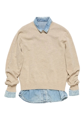 Acne Studios layered V-neck sweater - Neutrals
