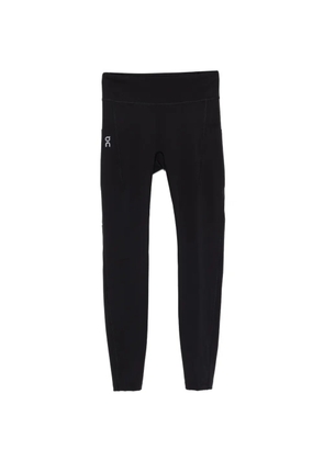 On logo-print performance tights - Black