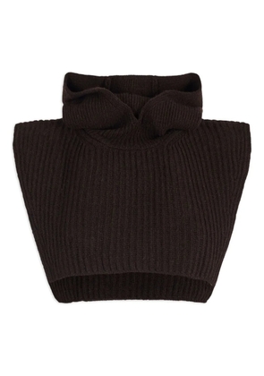 Soeur ribbed turtleneck scarf - Brown