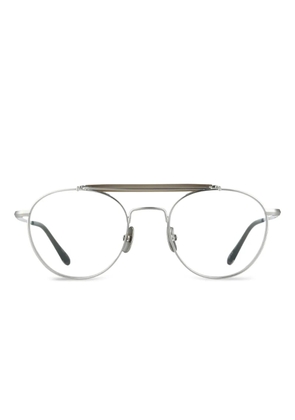 Yellows Plus round top bar travis glasses - Silver