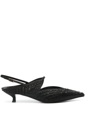 Giorgio Armani 35mm bead-embellished pumps - Black