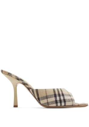 Burberry 90mm check-pattern sandals - Brown