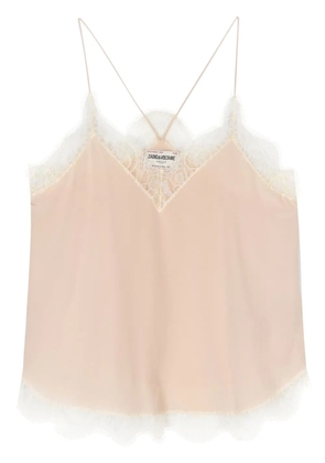 Zadig&Voltaire floral-lace silk blouse - Pink