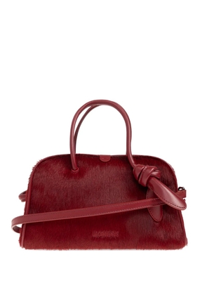 Jacquemus Small Turismo knot fur tote bag - Red
