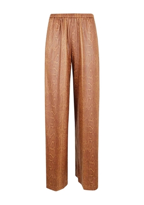 Forte Forte snake-print trousers - Brown