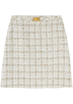 Versace tweed A-line mini skirt - Neutrals