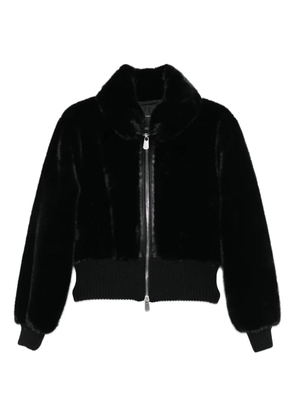 PINKO ribbed zip-front jacket - Black