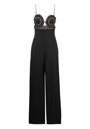 Stella McCartney broderie anglais flared-leg jumpsuit - Black