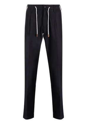 Eleventy drawstring slim-cut trousers - Blue