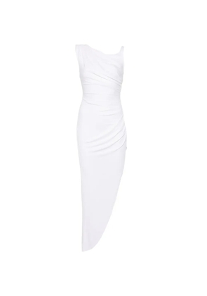 Elisabetta Franchi asymmetric draped midi dress - White