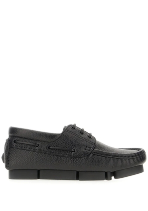 FENDI leather lace-up loafers - Black